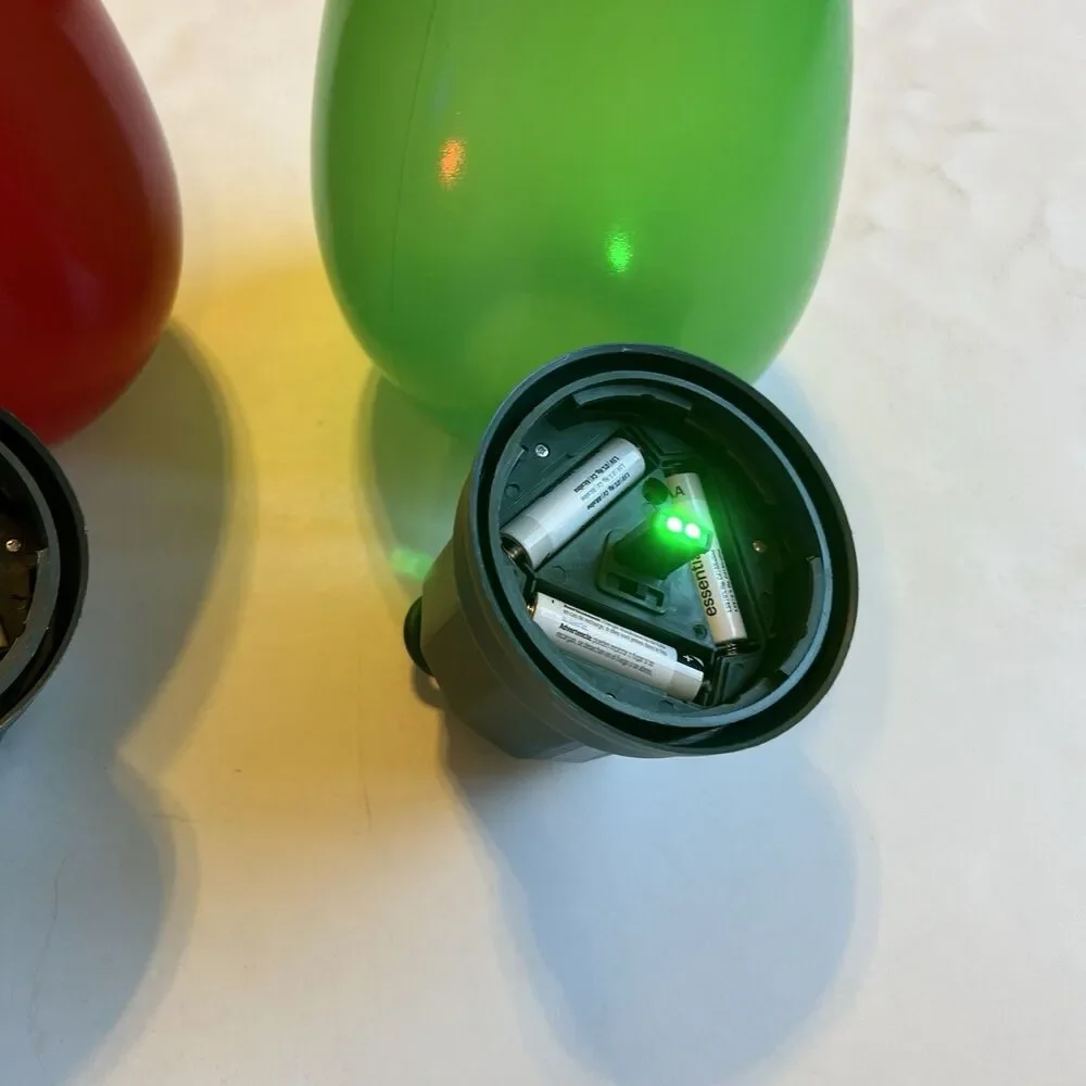 Large 13” Blow Mold Bulb Light LED Holiday Jumbo Christmas Ornaments Set Of 3
